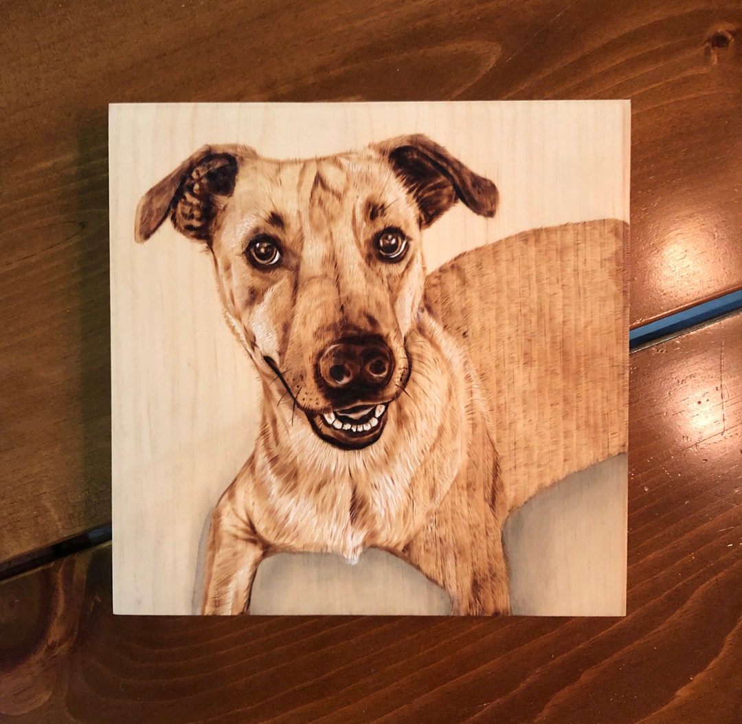 Custom Pet Portrait, Wood Burned Pet Portrait, Pet Portrait, Pet