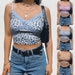 Leopard Print Criss Cross Lace Crop Top Cami 