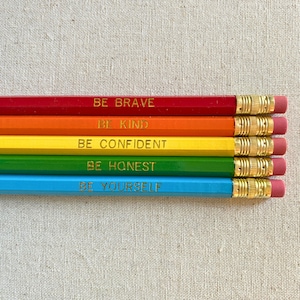 Motivational Pencil Set, Inspirational Pencils, Student Gifts, Back to School Gift, Christmas Gift, For Tween, For Kids, Encouragement Gift