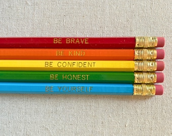 Motivational Pencil Set, Inspirational Pencils, Student Gifts, Back to School Gift, Christmas Gift, For Tween, For Kids, Encouragement Gift