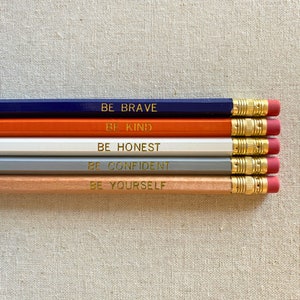 Motivational Pencil Set, Inspirational Pencils, Student Gifts, Back to School Gift, Christmas Gift, For Tween, For Kids, Encouragement Gift