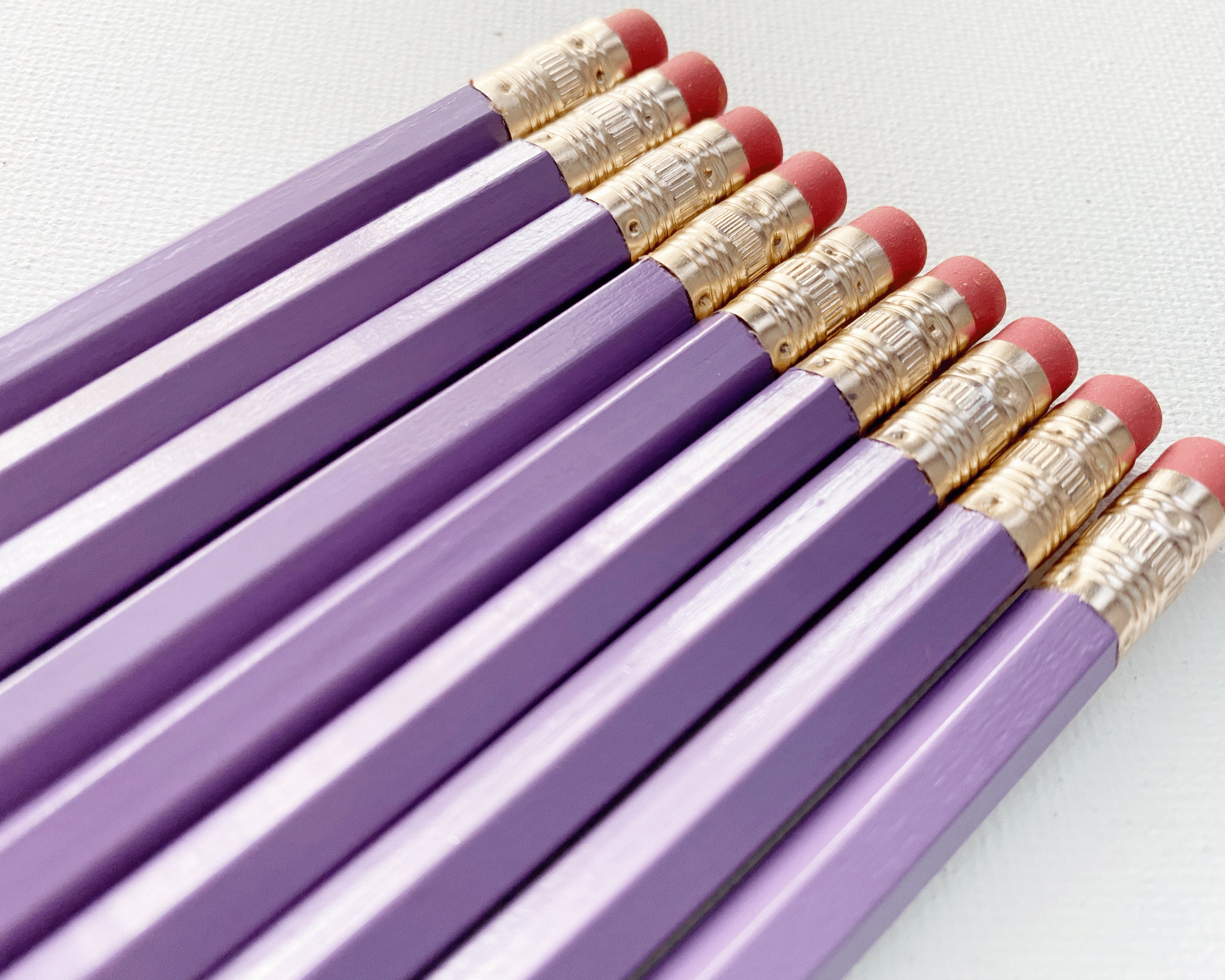 LILAC PURPLE Personalized Pencils Custom Pencils Printed Etsy