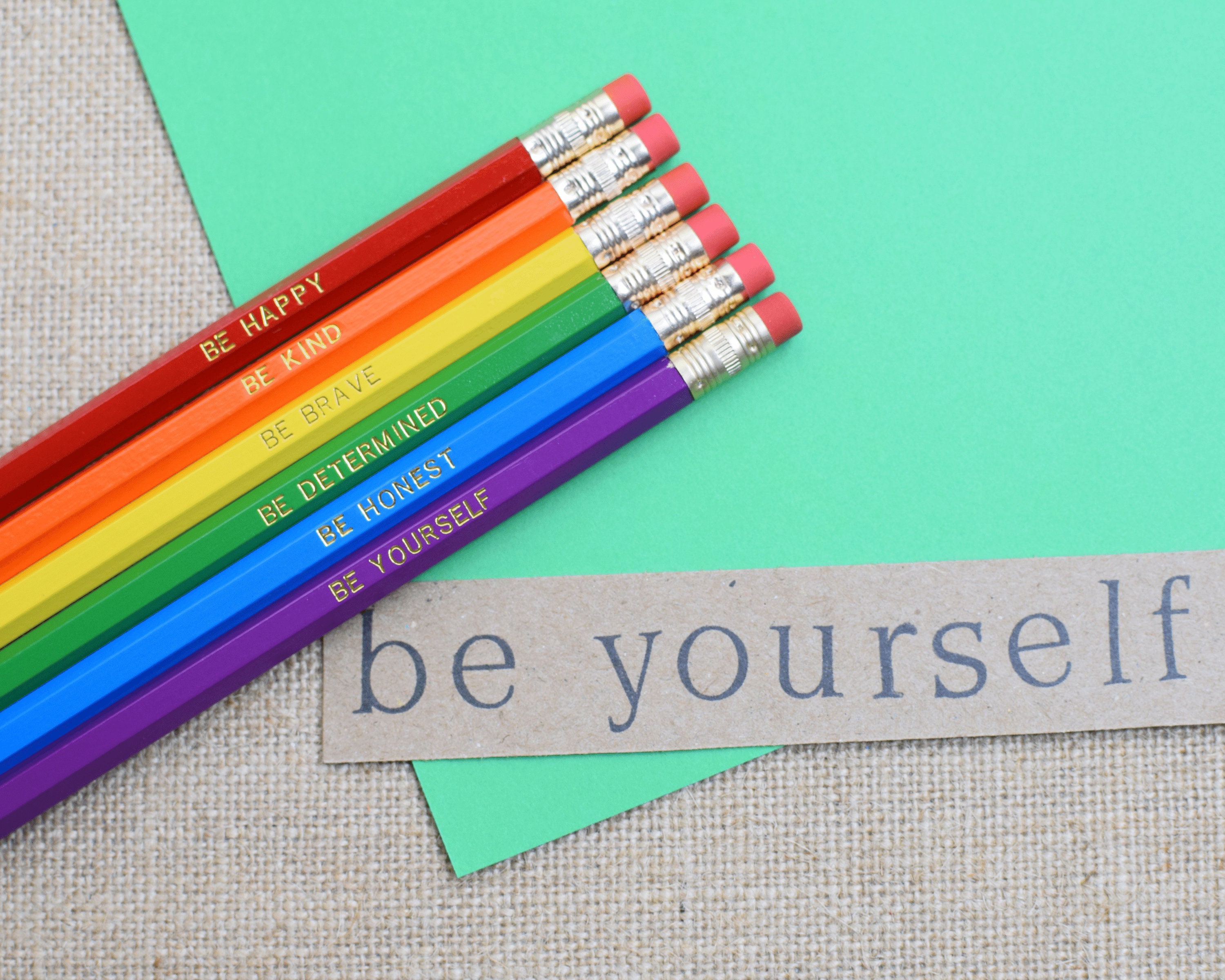 BE YOURSELF Encouragement Pencils Pencils With Quotes Etsy