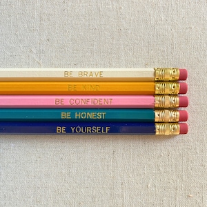 Motivational Pencil Set, Inspirational Pencils, Student Gifts, Back to School Gift, Ready to ship, Stocking Stuffer, Encouragement Gift