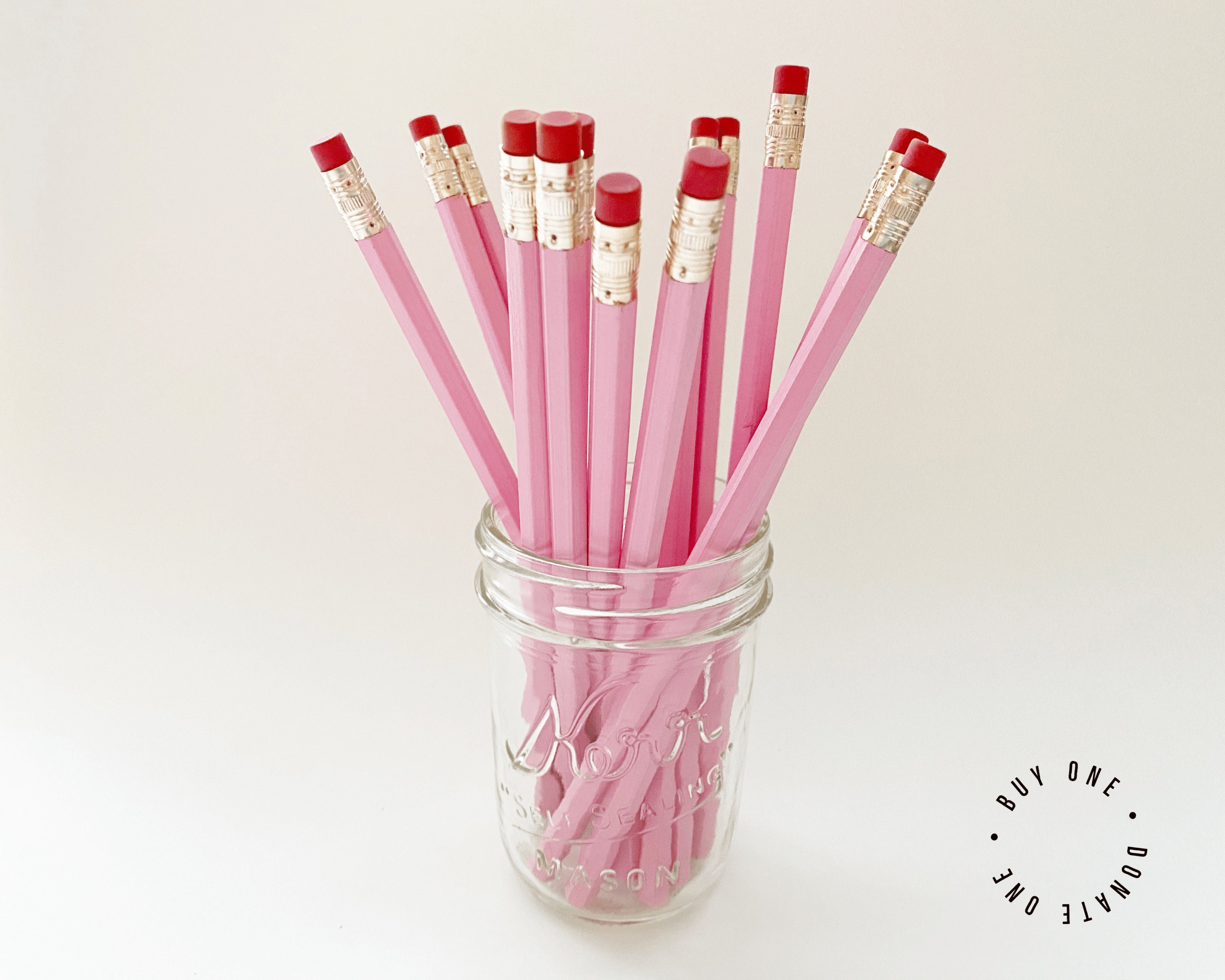 LIGHT PINK Personalized Pencils Custom Pencils Light Pink Etsy