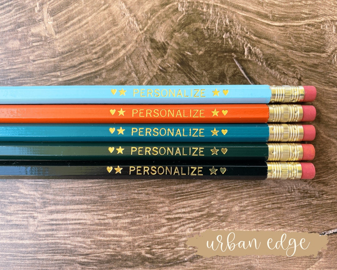 Personalized Pencils Aesthetic Stationery 5 Pencil Set Etsy