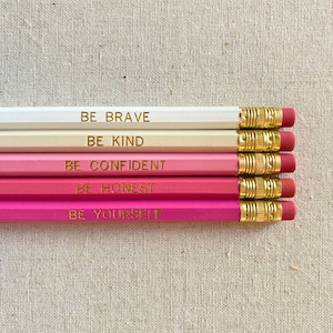 Motivational Pencil Set, Inspirational Pencils, Student Gifts, Back to School Gift, Ready to ship, Stocking Stuffer, Encouragement Gift
