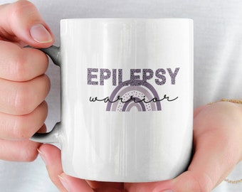 Epilepsy Warrior Mug, Epilepsy Gift, Epilepsy Awareness, Epilepsy Warrior, Epilepsy Support, Spoonie Mug, Spoonie Gift, Epilepsy Ribbon