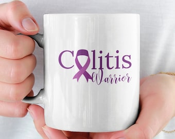 Colitis Warrior Mug, IBD Awareness, Ulcerative Colitis, Colitis Mug, Colitis Gift,  Chronic Illness, Colitis Awareness, Crohns & Colitis