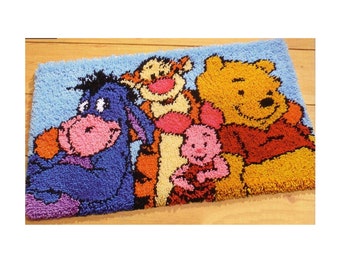 1x Latch Hook Kit Shaped Rug Disney Eeyore Sewing Craft Tool Hobby Art 1x Latch Hook Kit Shaped Rug Disney Eeyore Sewing Craft Tool Hobby Art