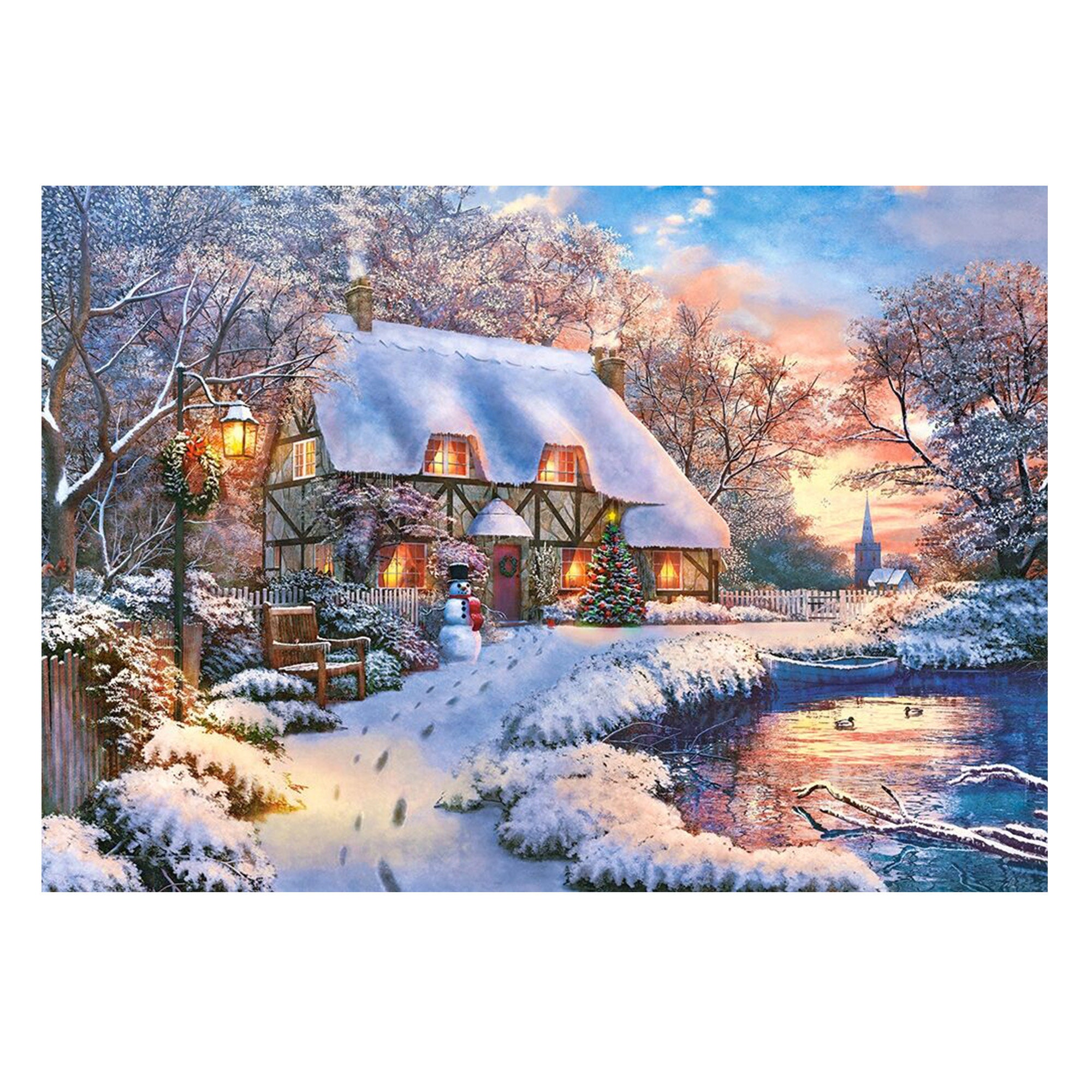 5D DIY Diamond Painting Snow Scene Embroidery Set Cross Stitch Etsy