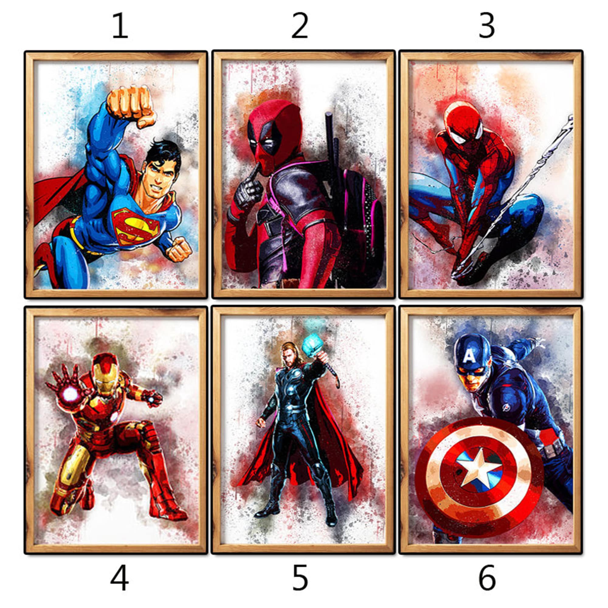 5D DIY Diamond Painting Marvel Hero Embroidery Set Cross Etsy
