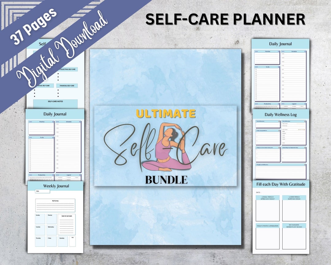 Self Care Planner Self Love Journal Self-care Worksheet Mindfulness ...