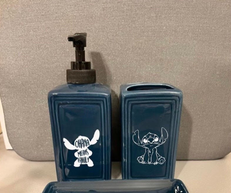 Disney Inspired Stitch Bathroom Accessories Lilo and Stitch - Etsy
