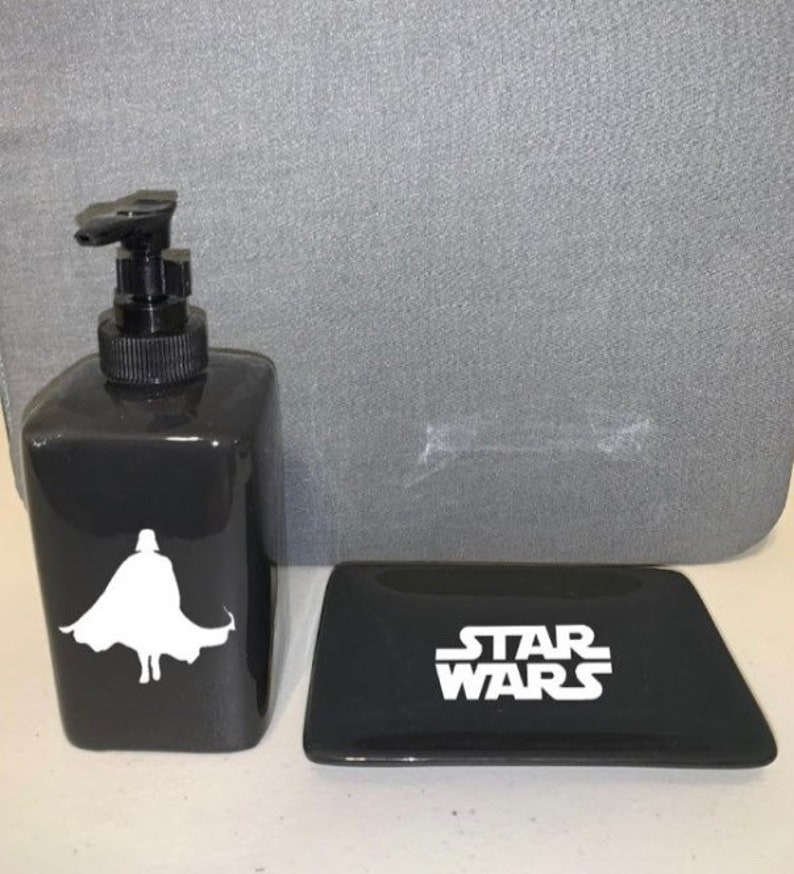 Star Wars Darth Vader Black Bathroom Set Etsy