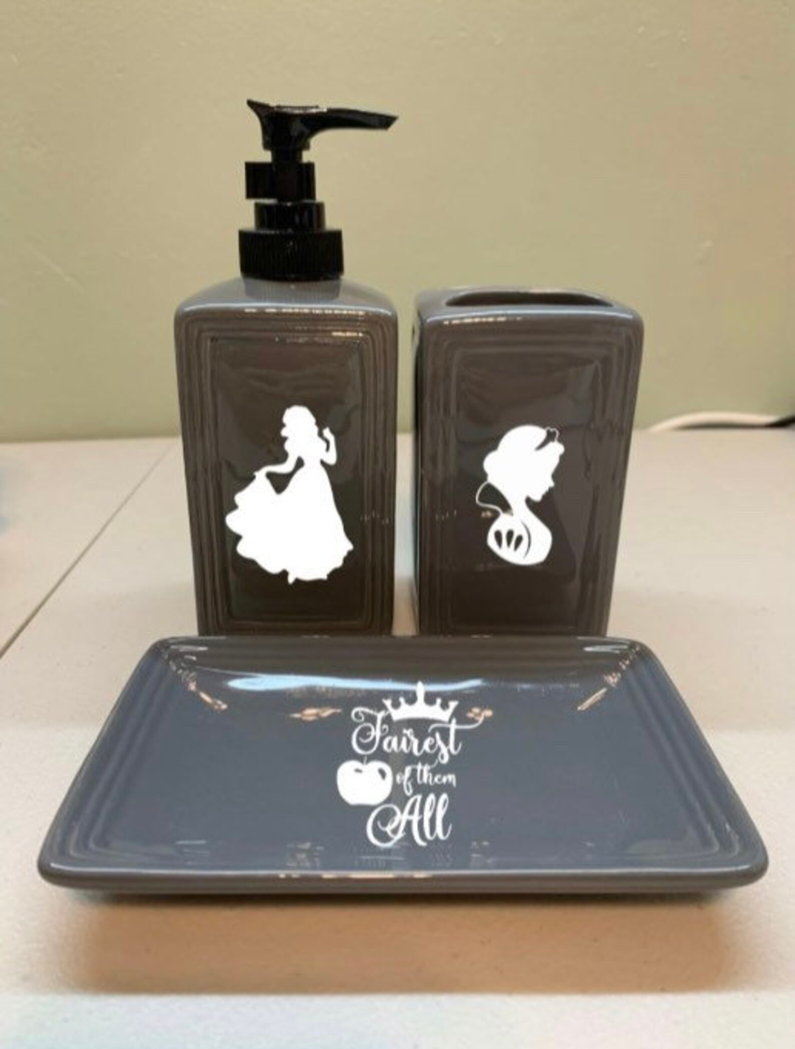 Disney Inspired Snow White Bathroom Accessories Soap Etsy