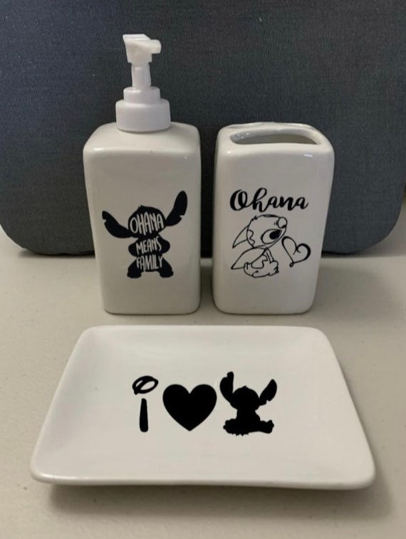 Disney Inspired Stitch Bathroom Set Lilo and Stitch Bathroom Etsy