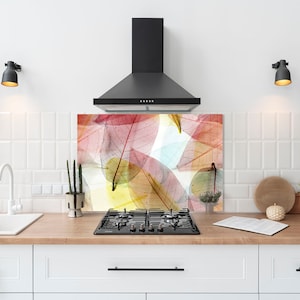 Kitchen Decor / Kitchen Backsplash / Chopping Board / Tempered Glass Backsplash Design /  Kitchen Wall Decor / Abstract Kitchen Decor