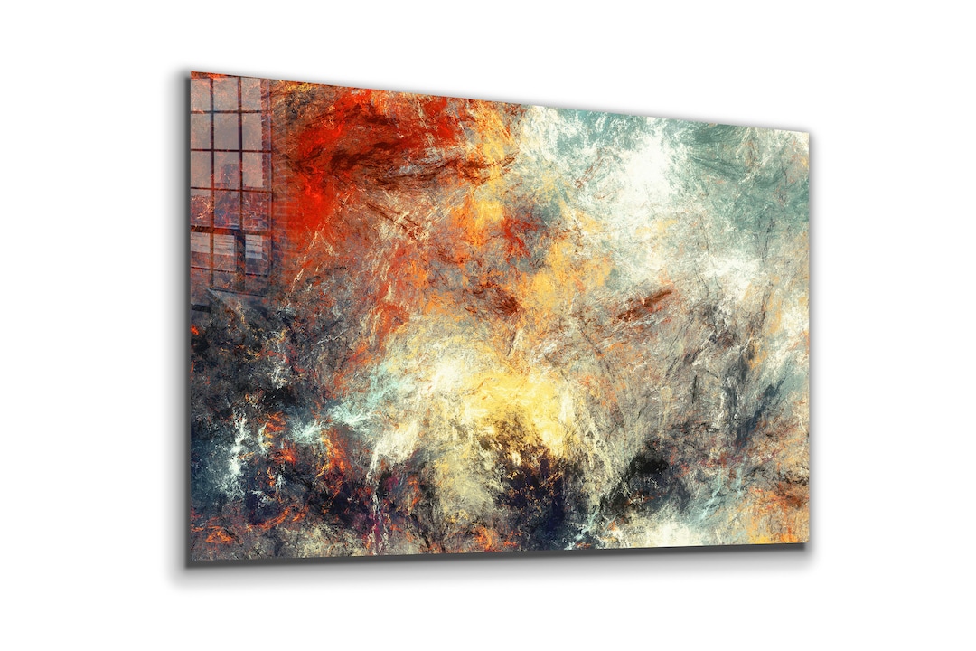 Abstract Tempered Glass Printing Wall Art , Natural and Vivid Wall