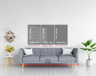 Custom 3 Panel Tempered Mega Size Glass Wall Art-Extra Large Wall Decor- 3 Pieces Wall Art-Wall Hangings-Housewarming Gift-Christmas Gift