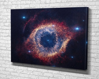 Eye of the Galaxy Print on Canvas , Floating Frame Option, Modern Wall Art, Canvas Wall Set , Extra Large Wall Art