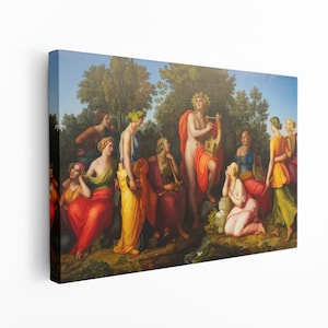 Apollo and the Muses Canvas Print: Modern Extra Large Wall Art