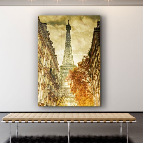 Eifffel Tower Tempered Glass Printing Wall Art , Vivid Wall Decor ,Extra Large Wall Art, Christmas Gift Art shops , Mega Glass Wall Decor