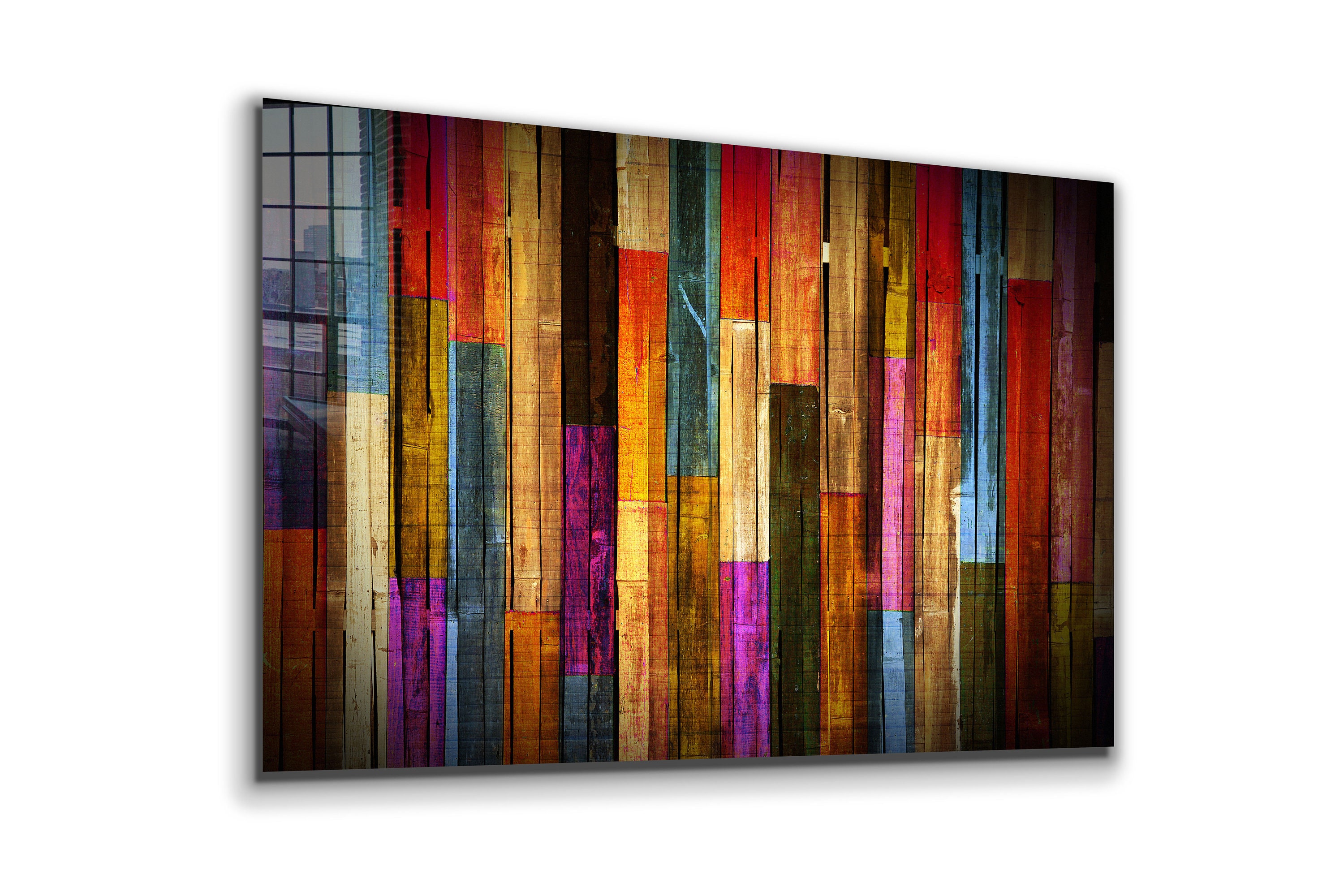 Abstract Tempered Glass Printing Wall Art Natural and Vivid Etsy
