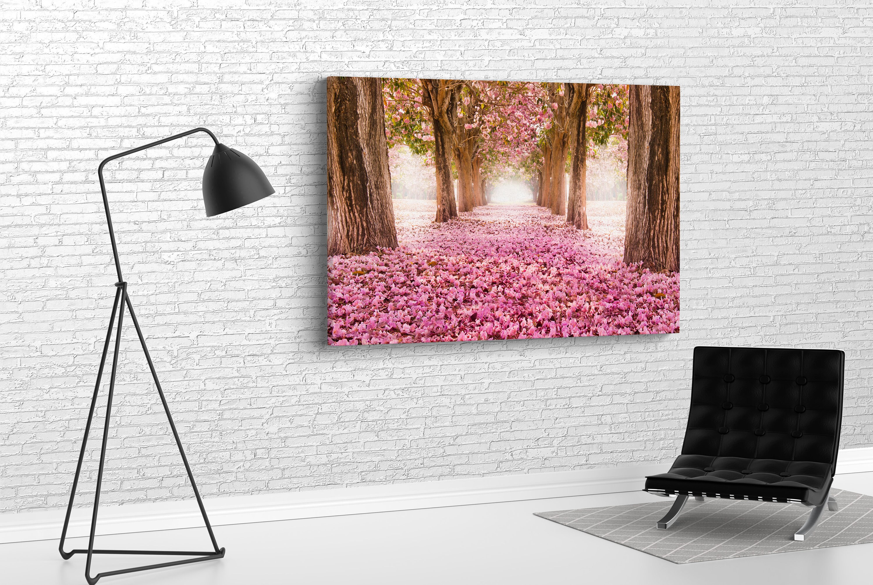 Pink Cherry Blossom Tree Tunnel Canvas Print - Large Wall Art - Etsy
