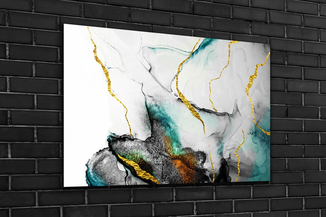 Abstract Tempered Glass Printing Wall Art , Extra Large Wall Art