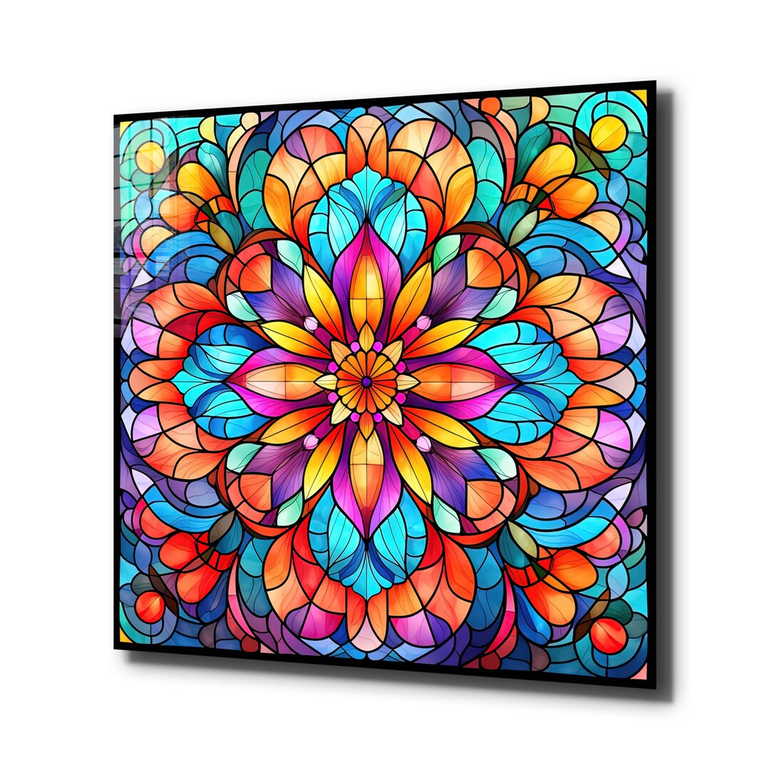 Tempered Glass Wall Art / Stained Wall Art / Abstact Wall Decor / Large