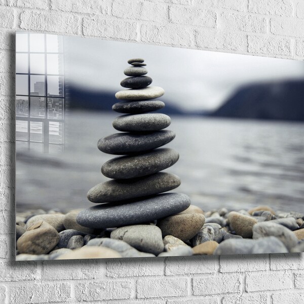 Zen Rocks Wall Art Etsy