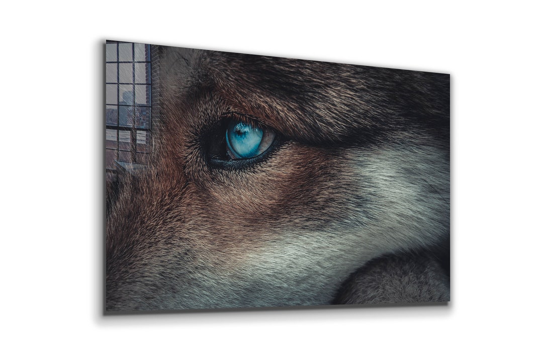 Wolf Tempered Glass Printing Wall Art Natural and Vivid Wall - Etsy