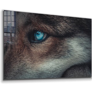 Wolf Tempered Glass Printing Wall Art , Natural and Vivid Wall Decor ...