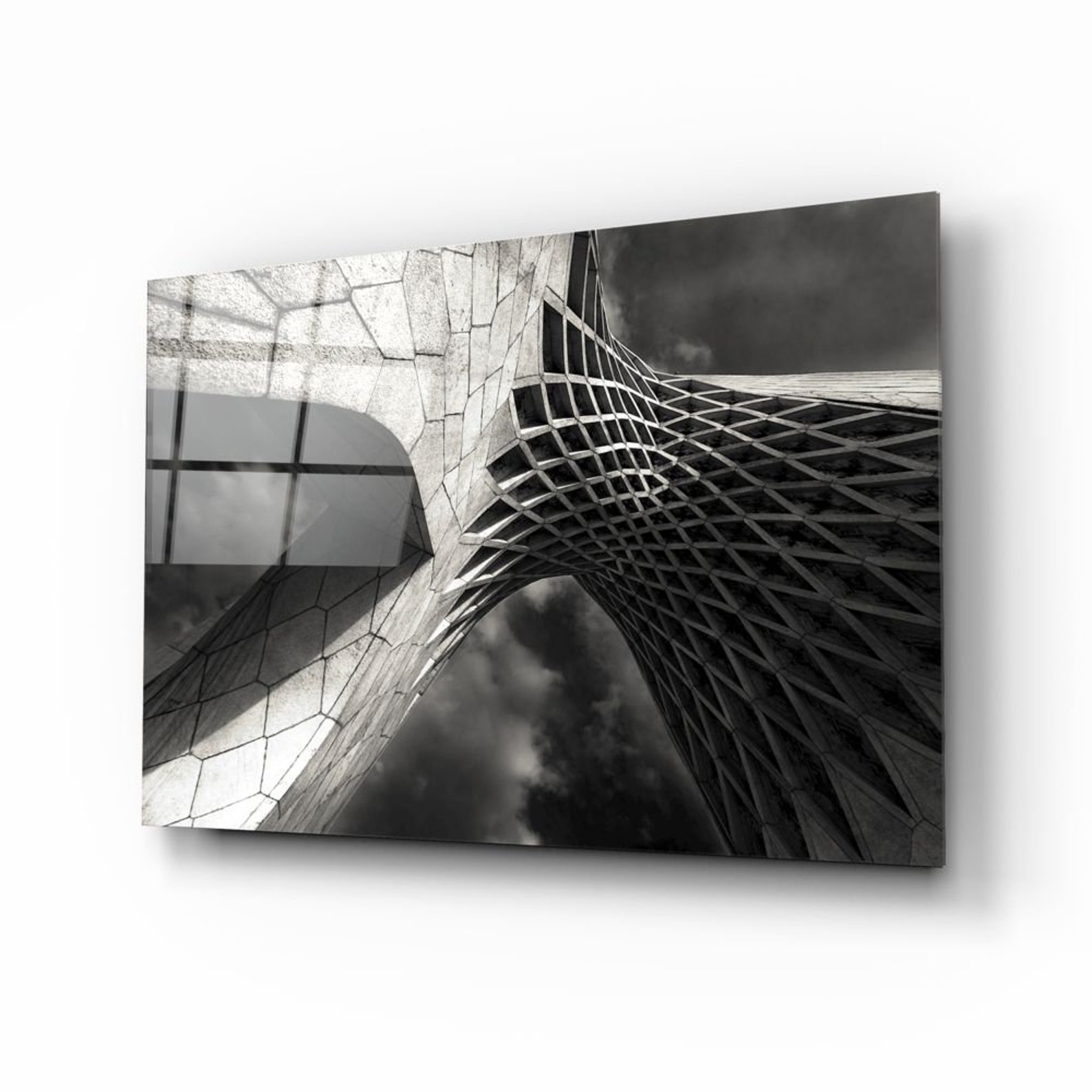 Abstract Tempered Glass Printing Wall Art Natural And Vivid Etsy