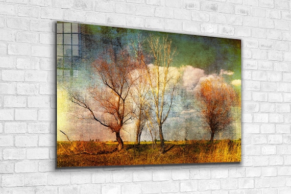 Four Seasons Tempered Glass Printing Wall Art Vivid Wall