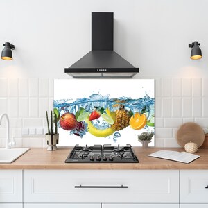 Gift Kitchen Decor-Fruits Backsplash-Chopping Board-Tempered Glass Backsplash -Kitchen Wall Decor-Kitchen Decor Gift-Handmade Gifts
