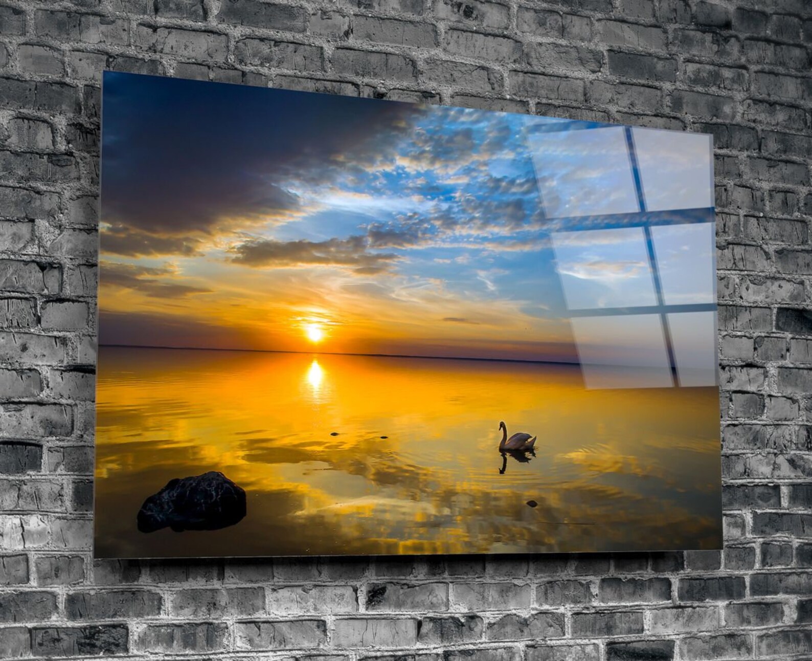Sunset Tempered Glass Printing Wall Art Natural And Vivid Etsy