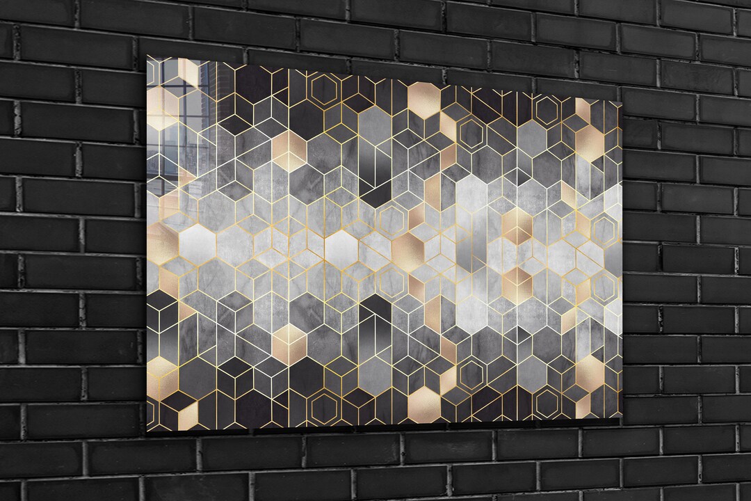 Abstract Tempered Glass Printing Wall Art , Extra Large Wall Art, Gift