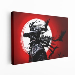 Samurai Warrior Canvas Art: Japanese Culture Wall Decor