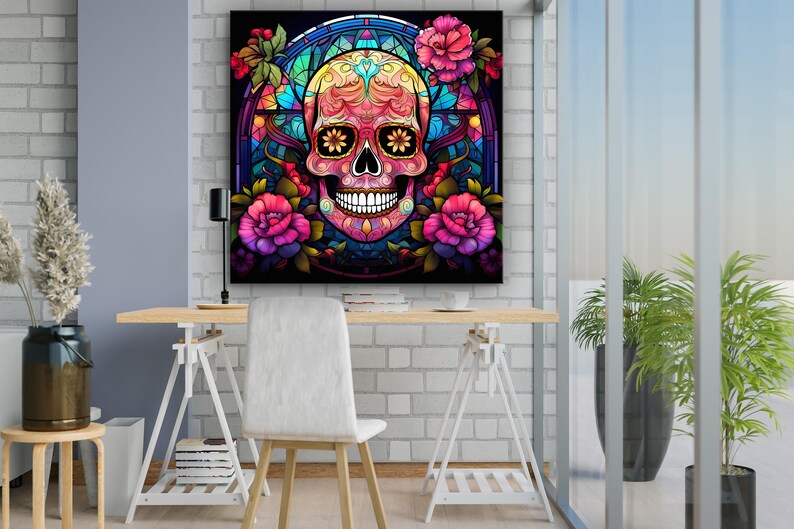 Halloween Tempered Glass Wall Art / Acrylic Glass Art / Floating Frame