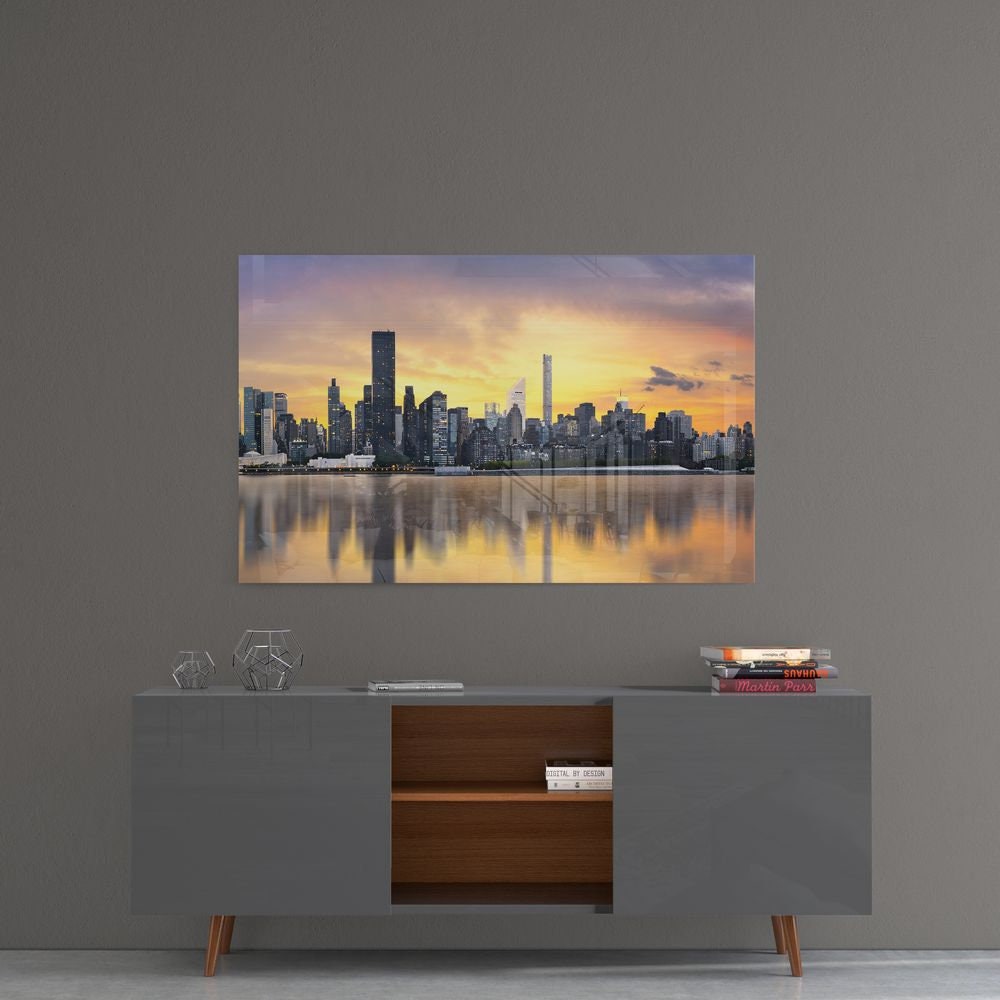 City View Tempered Glass Printing Wall Art Natural And Vivid | Etsy