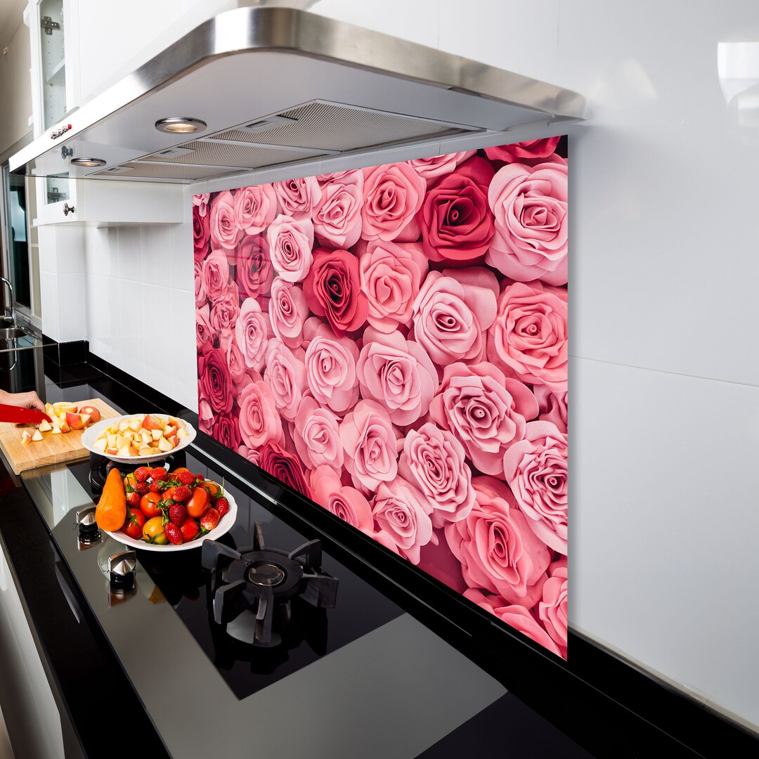 Kitchen Decor / Kitchen Backsplash / Chopping Board / Tempered Glass Backsplash Design / Kitchen