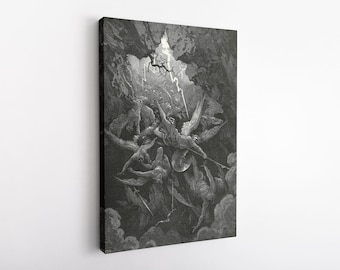 Battle Between Heaven & Hell Canvas  Wall Art