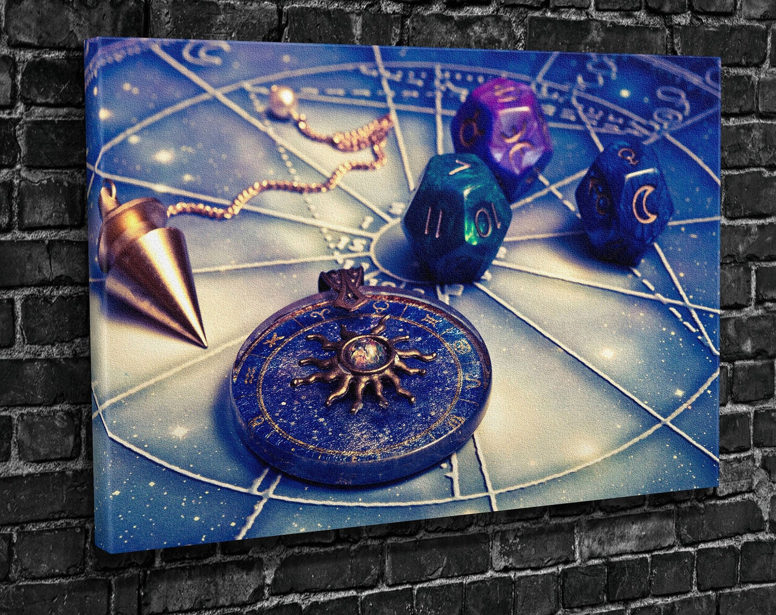 Astrology Horoscope Print on Canvas Floating Frame Option Etsy