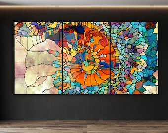 3 Panel gehärtetes Mega Size Glasdruck Wandkunst-Extra Großes Wand Dekor-3 Stück Wand Kunst-Wandbehänge-Housewarming Geschenk-Weihnachtsgeschenk
