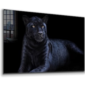 Black Panther Tempered Glass Wall Art: Vivid Home Decor