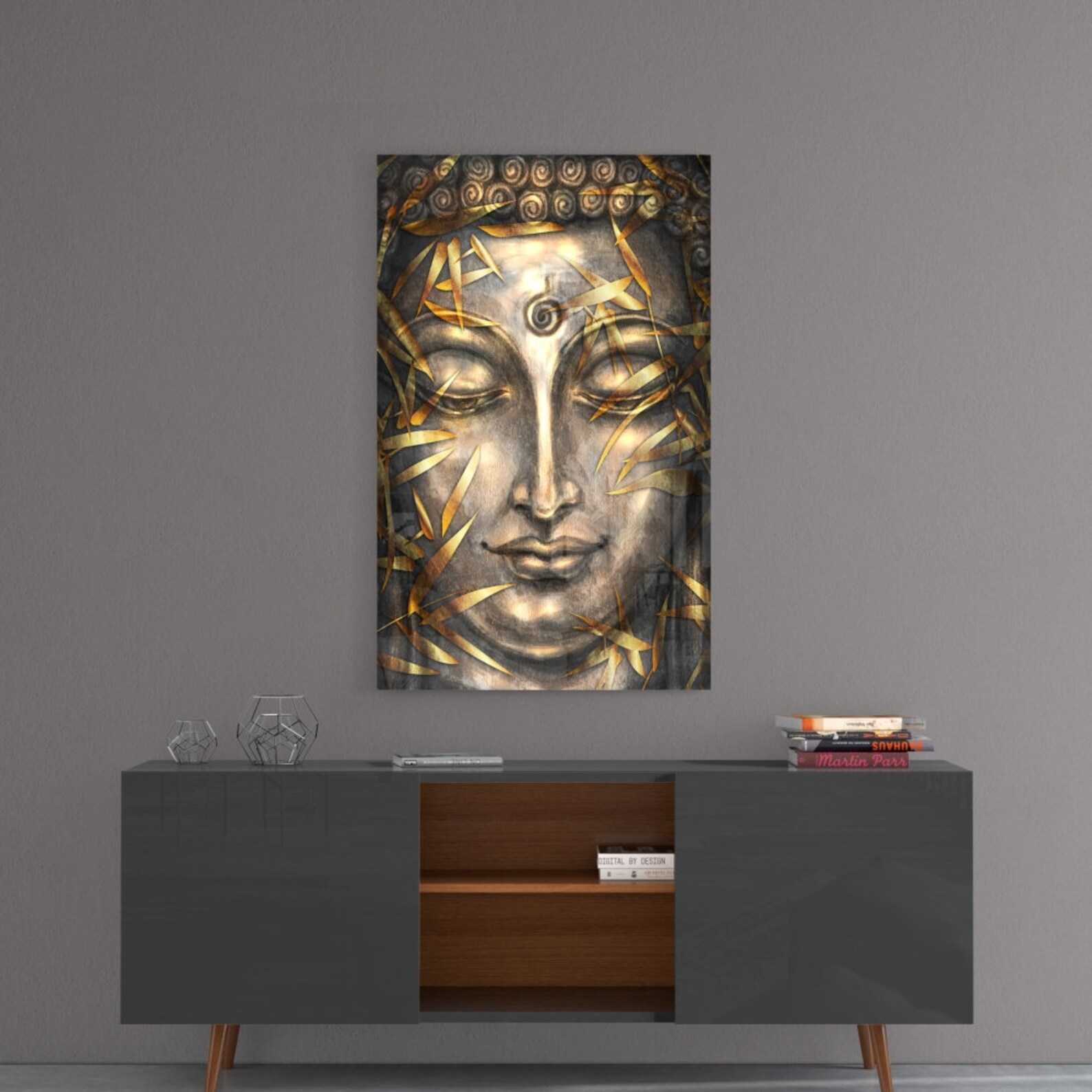 Buddha Tempered Glass Printing Wall Art Natural And Vivid Etsy
