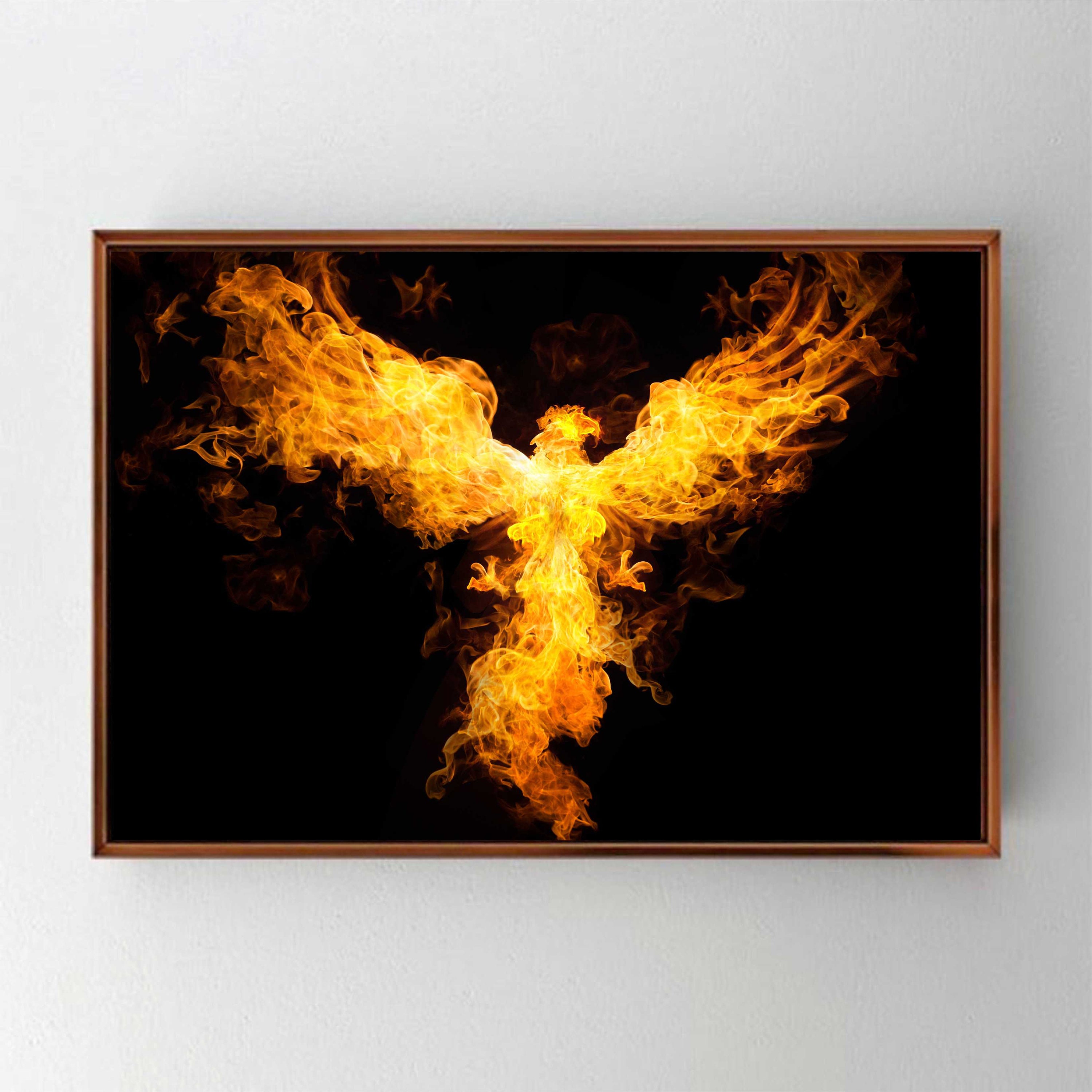 Phoenix Print on Canvas Floating Frame Option Modern Wall Etsy UK