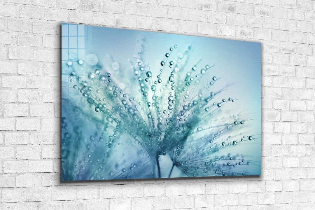 Dandelion Tempered Glass Printing Wall Art , Extra Large Wall Art, Gift
